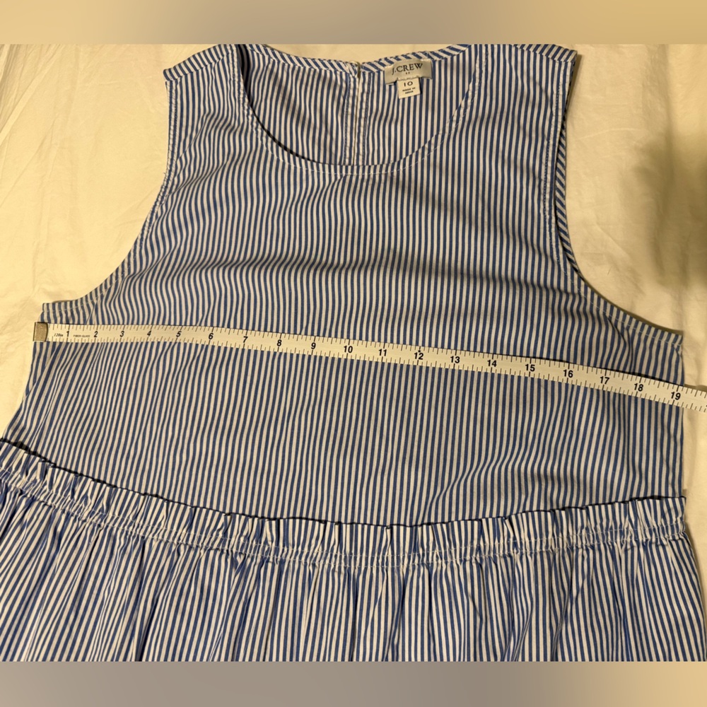 J.Crew Factory Blue Striped Sleeveless Dress - Picture 6 of 6